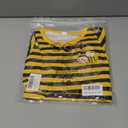 HIGHUZZA Baby Girl Clothes, Long Sleeve Bow Tie Embroidered Striped Yellow Bee Outfits for Fall Casual Birthday Party 12-18 Months