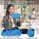 Kids Case for Nintendo Switch 2 with Game Card Slots,Kid Friendly Ultra-Light Anti-Fall & Shockproof EVA Switch 2nd Protection Cover with Ergonomic Grip, Durable Gaming Protective Shell for Teens (Blue)