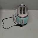 MELLERHOME Retro Toaster 2 Slice, 7 Browning Levels, 3 Functions (Reheat, Defrost, Cancel), Removable Crumb Tray, Under Base Cord Storage, Turquoise