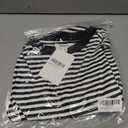 Womens Oversized Striped Long Sleeve Shirt Crewneck Sweatshirt Color Block Loose Pullover Top Teen Girl Y2K Clothes (Black, M)