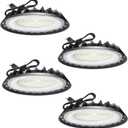 200 Watt High Bay LED Light 28000 Lumen ETL Listed 5000K Bright White, 800W HPS or MH Bulbs Equivalent, Industrial Warehouse Lamp Fixtures, AC 90-277V 4 Pack