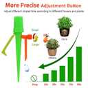 Upgrade Self Watering Planter Insert, Self Watering Spike with Long Dripper & Valve Switch, Adjustable Plant Watering Devices, Automatic Watering System for Outdoor & Indoor Plants (12, Green+Orange)