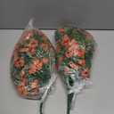 Artificial Hanging Flowers for Outdoors, 2 Pcs UV Resistant Artificial Outdoor Plants, No Fade Fake Hanging Plant with Silk Flowers for Outdoor Planters for Home Garden Porch Yard Decor, Orange