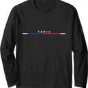 Paris France Flag Souvenirs Events Paris City of Love Long Sleeve T-Shirt M