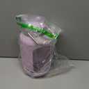 Large Glass Water Bottles with Stainless Steel Handle,100 oz Gallon Drinking Bottle with 2-in-1 Straw Lid,3 Liter Glass Water Jug with Silicone Sleeve,Wide Mouth,Purple