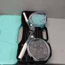 EasyGo Badminton Set, with Net, 4 Racket, 4 Birdies, Portable Storage Box, for Backyards, Outdoor Games, Yard Games