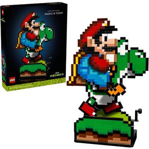 LEGO Super Mario World: Mario & Yoshi Building Set for Adults, Ages 18+ - Gift Idea for Birthdays - DIY Craft for Fans of Nintendo Game - Home or Office Display - 71438