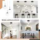 KoKo&Yukina 3 Light Globe Glass Pendant Light Modern Black Globe Chandelier Adjustable Length Pendant Light Fixtures Milky White Glass Ceiling Light for Foyer Hallway, Globe, 3-Light, D11.8"