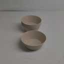 50oz Large Soup Bowls set of 4,Unbreakable Large Wheat Straw Bowls,Alternative Big Plastic Bowls Microwave Safe and Dishwasher Safe Beige Series