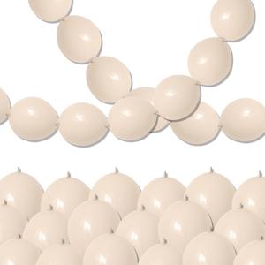 Beige Quick Link Balloons - 60PCS Linking Balloons for Wedding, Birthday, Baby Shower, Engagement, Graduation Party Decorations (10inch)