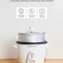 CUCKOO One Touch Rice Cooker 3-Cup (Uncooked) / 6-Cup (Cooked), Mini Rice Cooker & Warmer with Steamer Tray, Versatile Grain Cooker, Soup Maker, Auto Keep Warm, White (CR-0301C)