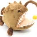 JIANEEXSQ Realistic Angler Fish Stuffed Animal Doll, Simulation Anglerfish Plush Toy, Deep Sea Ocean Animal Plush, Children's Birthday Gift, Collection Decoration