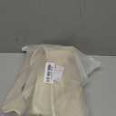 Louis Donn Square Pouf Ottoman Cover Leather Unstuffed Handmade Faux PU Foot Stool Storage Ottoman 17.7" Grey White Poufs Foot Rest for Living Room Floor Chair Christmas Decorations Gift (ONLY Cover)