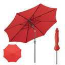 Benass 10ft Outdoor Patio Umbrella, 8 Fiberglass Ribs Market Table Umbrella