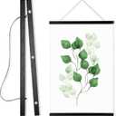 WITCOLOR Magnetic Poster Hanger Frame, 24x36 24x30 24x16 24x18 Black Wood Wooden Magnet Canvas Artwork Print Dowel Poster Hangers Frames Hanging Kit (Black, 24")