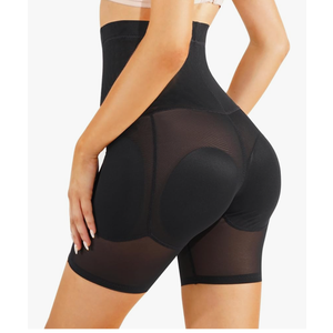 Irisnaya Women Shapewear Control Panties Body Shaper Butt Lifter Padded Hip Enhancer Seamless Underwear Hi- Waist Short Size S