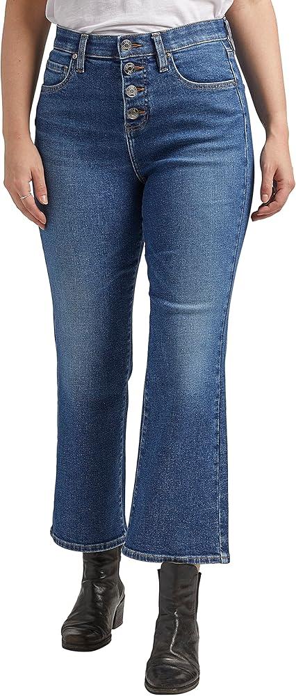 JAG Jeans Women's Phoebe High Rise Cropped Bootcut Jeans, Fountain Blue, 0