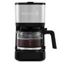 Holstein Housewares 5 Cup Coffee Maker Compact Drip Coffee Machine with Auto Pause & Serve, Reusable Filter, Glass Carafe, Water Window & Warming Plate, Black