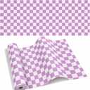 24in x 60ft Fabric Gingham Bulletin Board Paper Roll, Purple