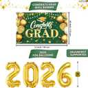 3 x Graduation Decorations 2026 | Green and Gold - Pack of 76 | Congrats Grad Banner | Green Graduation Banner and Grad Balloon Boxes | Graduation Balloon Arch Kit 2026 Graduation Decorations, KatchOn
