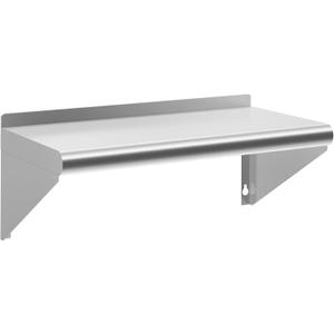 Stainless Steel Shelf 18" x 36", NSF Wall Mounted Commercial Metal Shelving with Backsplash for Restaurant, Utility Room, Kitchen and Garage
