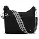 SYTRAH Anti Theft Crossbody Purse Hobo Crossbody Bags for Women, Quilted Puffer Bag Slouchy Built-in Wallet & RFID Blocking Shoulder Purses Black