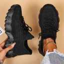 Walking Shoes Slip-On Womens Running Tennis Unisex Mens Shoes MD Sole Lightweight Sneakers Breathable Arch Support Running Gym Shoes (7, 5701-black)