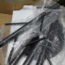 HzTinT Coat Rack with Natural Marble Base, Metal Freestanding Coat Rack with 8 Hooks, 3 Adjustable Size Sturdy Coat Tree for Bags, Coats, and Hats for Entryway, Hallway, Bedroom, Office, Black