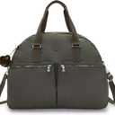 Kipling Women's Eugina Satchel, Handmade, Removable Shoulder Strap, Outer Pockets, Nylon Duffle Bag