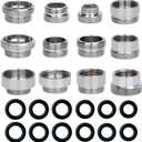 12 PCS Faucet Adapter Kits, Kitchen Aerator Adapter Male To Female Water Hose,Sink Faucet Adapter for Water Filter, Standard Hose via Diverter