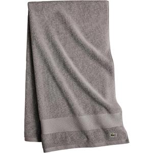 Lacoste Heritage 100% Supima Cotton Bath Sheet, Meteorite, 35" x 70" – Highly Absorbent & Quick Drying, Premium Super Soft Bath Towel, Bathroom Essential, Gift for All Occasions, Machine Washable