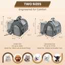 Lollimeow Expandable Cat Carrier Backpack for Large Cats - Airline Approved Pet Carrier Backpack for Small Dogs, Hiking & Travel, Waterproof with Breathable Mesh, 22lbs Capacity (Dark Grey, Large)