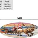 Christmas Tree Skirt 36 Inch Funny Santa Claus and Reindeer Farmhouse Holiday Decorations Soft and Thickened Christmas Tree Skirt for Indoor Outdoor Christmas New Year Holiday Party Decor (36" (91 cm) diameter)