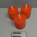 Retisee Flameless Pillar Candles Set of 3 Battery Operated Candle with Remote Control Timers Real Wax Flat Top Flickering Small LED Candles for Christmas Decorations Dinner Gift(Red,3x3 Inch)