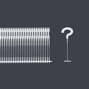 Acuteye 1-1/2" J Hook Fasteners for Standard Tagging Guns, J-Hook Plastic Fasteners, 1.5" L Tag Gun J-Hooks, 5000 Pcs (Transparent Color)