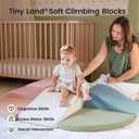 Tiny Land Soft Foam Climbing Blocks for Toddlers, 6-Piece Baby Foam Climbing Blocks, Indoor Playground Climbing Toys, Ideal Gift for Kids Activity Crawling and Sliding Foam Play Set (Morandi), Varying from 5 to 15 inches in height