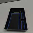 Center Console Organizer Compatible with BMW X5 G05/ X7 G07 2019-2024 2025 2026, X6 G06 2020-2026 Accessories, Armrest Storage Box Middle Console Insert Tray Secondary Compartment, Blue Mat