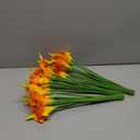 30pcs Calla Lily Artificial Flowers, Real Touch Fake Flowers Wedding Bouquet Home Party Decor Fall Floral Home Dining Room Office Decoration(Orange, 14" Tall).