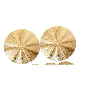 2pcs Geometric Metal Wall Art Discs Decorative Sunburst Wall Decor for Living Room Hallway and Bathroom Stylish Design for Home Accent