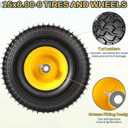2PCS 15x6.00-6 Tire and Wheel Assembly | for John Deere Craftsman Husqvarna Riding Mowers, 4 Ply Tubeless Lawn Mower Tires 15x6x6, 3" Offset Hub, 3/4" Bushing