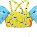 HeySplash Toddler Swim Vest, Toddler Floaties Fit 22-44 Lbs,Kids Swim Jacket with Adjustable Strap, Arm Floaties Water Wing Arm Band for Children Learn to Swim, Puddle Sea Beach Jumper Boy Girl