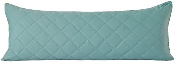evoLive Cooling Diamind Quilted 1 pc Single Body Pillow Cover 21"x54" with Zipper Closure (Blue, 21X54 Body Pillow Cover)