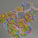 72Pcs Calm Stickers for Anxiety Sensory Textured Sensory Stickers Anti Stress Anxiety Relief Items Boho Calm Sticker Bulk Waterproof Fidget Adults Classroom Teacher Supplies