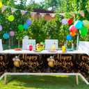 2 x MiniRed Happy New Year Plastic Table Cloth for Parties, Plastic Table Cover 2026, Disposable Party Table Clothes Decorations Supplies(70.8 X 42.5)