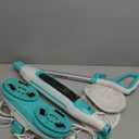 Scrubbing Steam Mop with Rotating Mop Pads, All-in-One Hard Floor Cleaner with LED Headlights, Steam & Spin Control, 6 Soft Scrub Pads, Swivel Steering, FS07 (White)