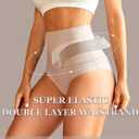 FINETOO Light Tummy Control Underwear Women High Waisted Briefs Plus Size Shapewear Under Dress Ladies Panties S-XXXL
