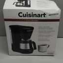 Cuisinart 5-Cup Coffee Maker with Stainless Steel Carafe, Coffee Machine with Removable Water Reservoir, Charcoal Water Filter, 30-Minute Keep Warm, and Brew Pause, DCC-5570NAS, Stainless Steel