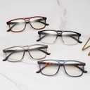 IVNUOYI 4 Pack Reading Glasses for Women Men,Blue Light Blocking Readers,Vintage Frame Eyeglasses with Spring Hinges