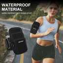 3 Pockets Running Phone Armband Holder for iPhone 16 15 14 Pro Max 13 Plus 12 11 XS XR X 8 7 Galaxy S23 Pouch Key Card Bag, Water Resistant Cell Phone Sport Arm Bands for Exercise Walking Workout Gym