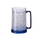 Granatan Beer Mugs with Gel Freezer 16 oz, Double Walled Beer Mugs with Handles, Color Handles Set Of 1